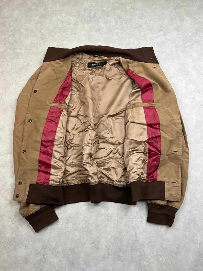 SS2011 Gucci Camel Cargo Buttoned Collar Jacket by Frida Giannini OXQtCnl 9