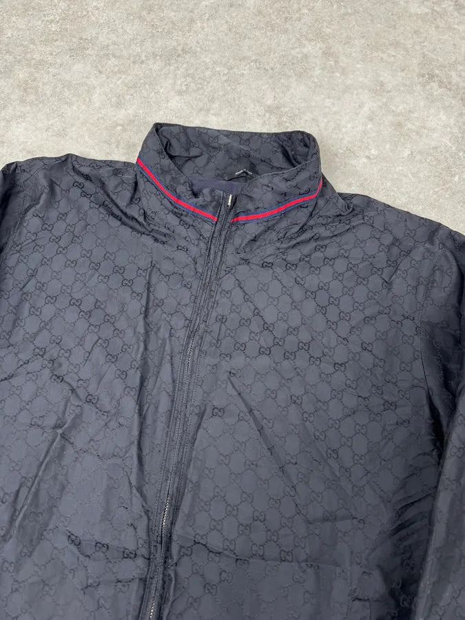 AW2011 Gucci Navy Monogrammed Light Jacket XNBoRNP 4
