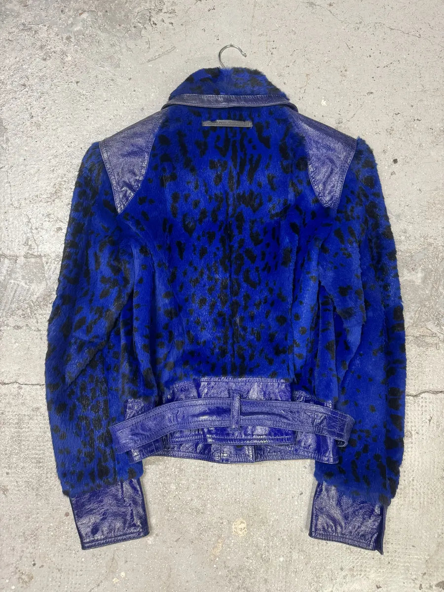 AW2011 Jean Paul Gaultier Blue Fur Rabbit Jacket yTzzLVL 1