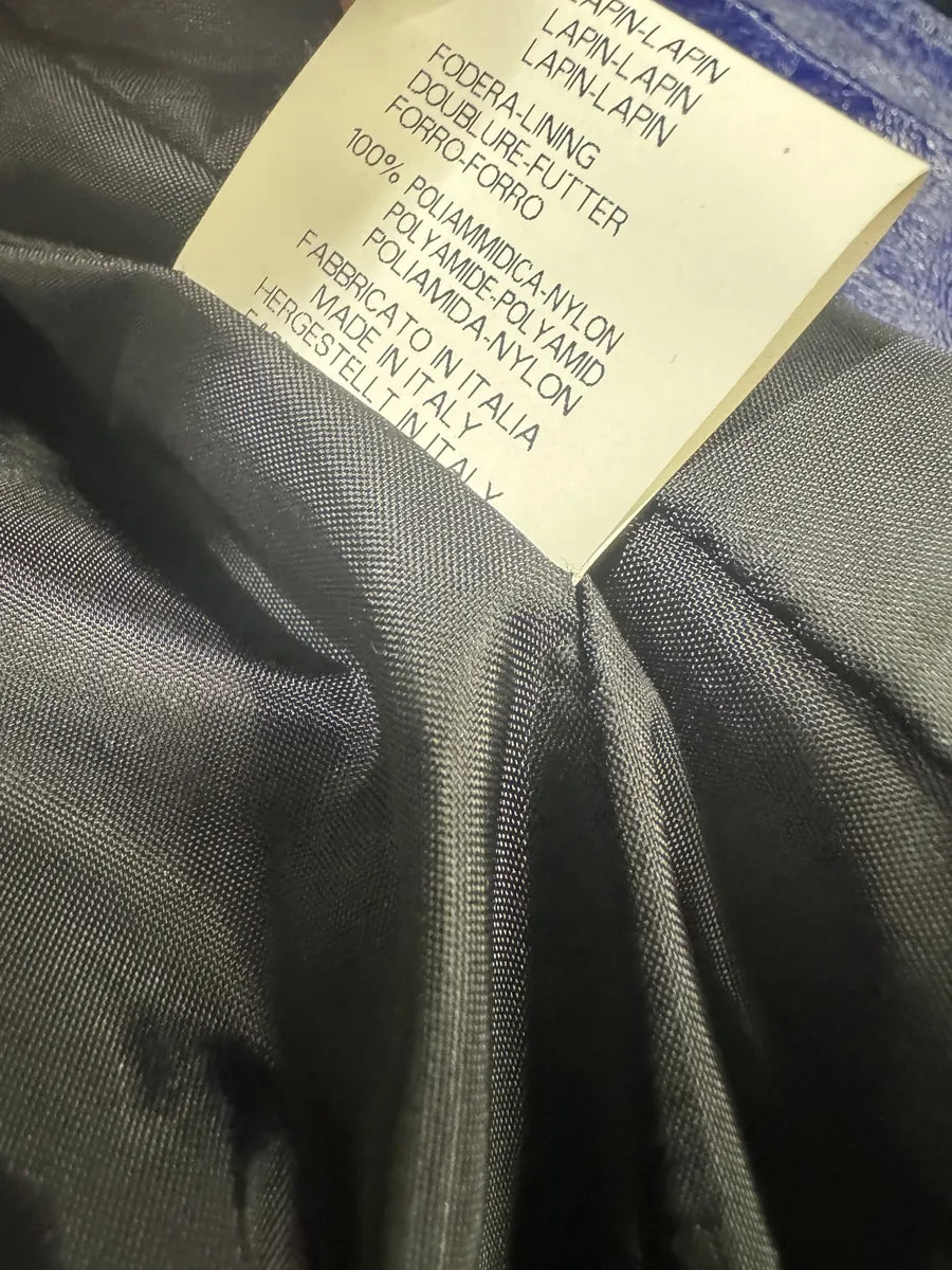 AW2011 Jean Paul Gaultier Blue Fur Rabbit Jacket yTzzLVL 6