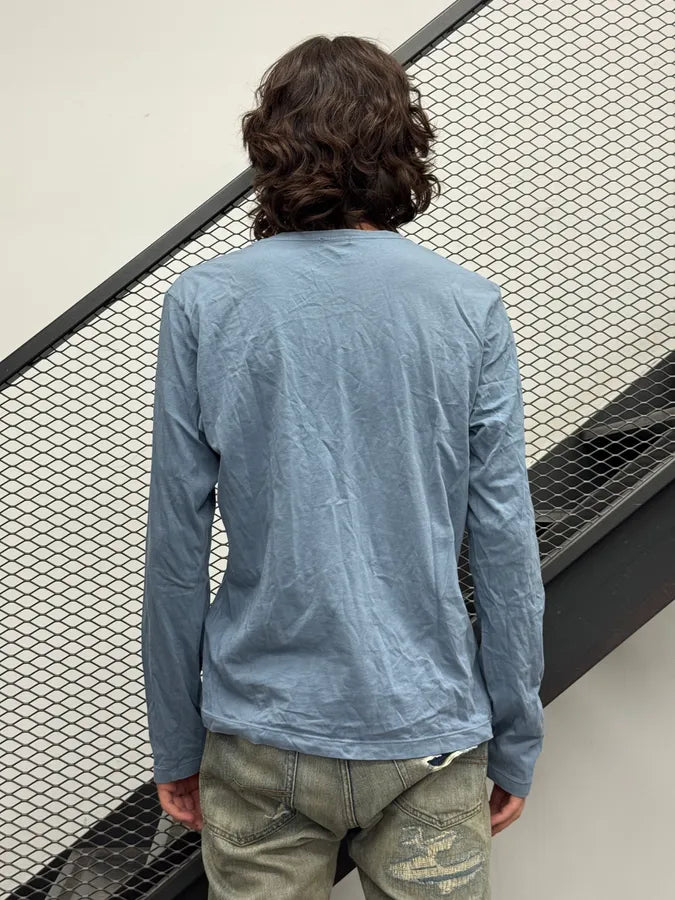 AW2011 John Galliano Blue Propaganda Logo Longsleeve AmvKbDc 1