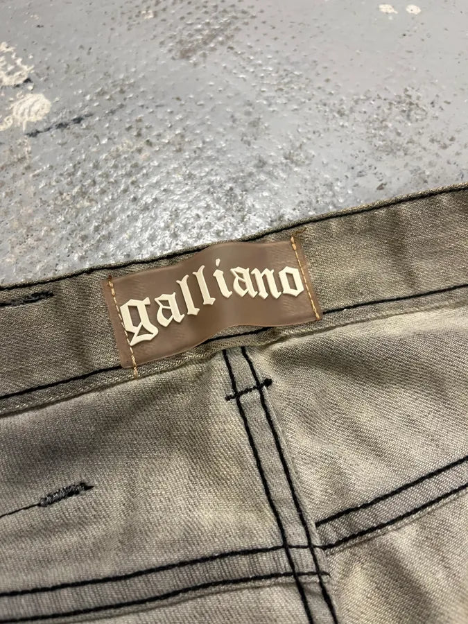AW2011 John Galliano Grey Denim Washed Slim Jeans QykkNYS 12