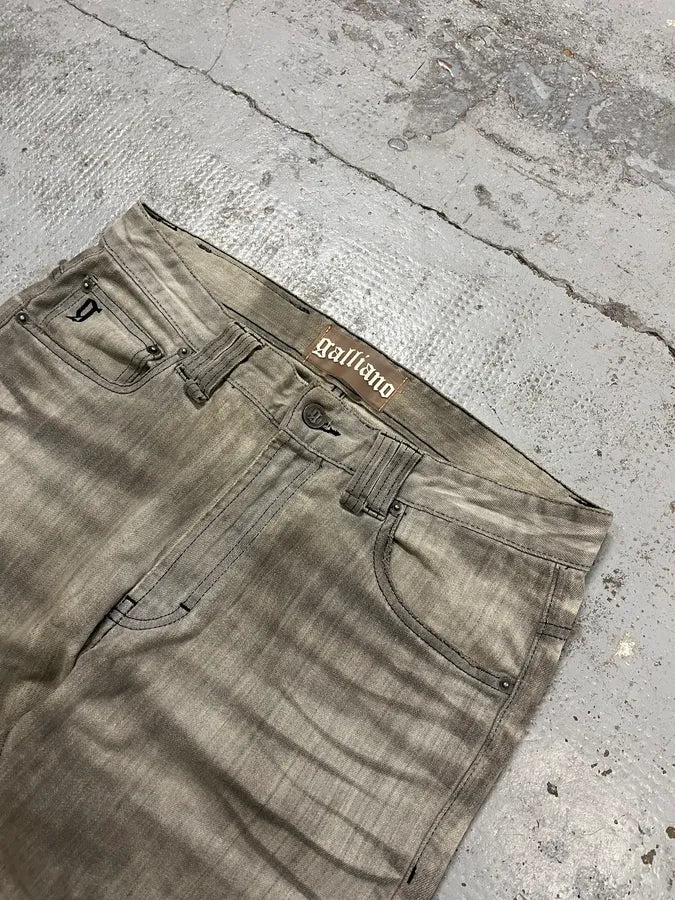 AW2011 John Galliano Grey Denim Washed Slim Jeans QykkNYS 5