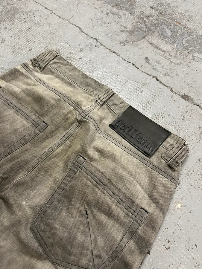 AW2011 John Galliano Grey Denim Washed Slim Jeans QykkNYS 9