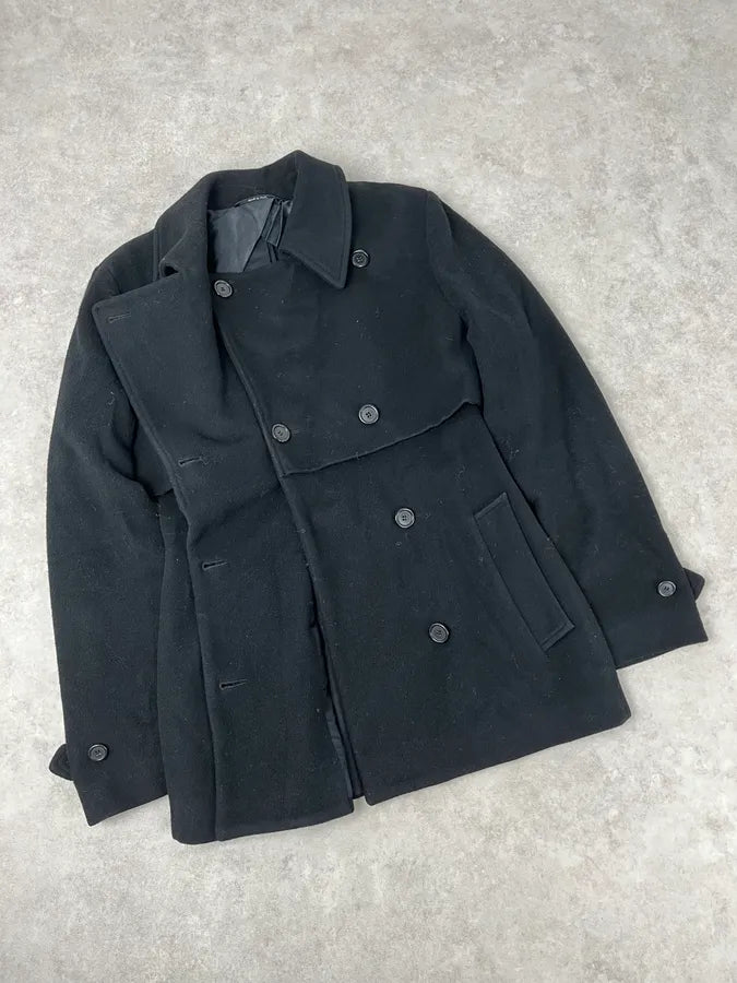 AW2011 Maison Margiela Black Wool Caban Jacket YdFSqje 3