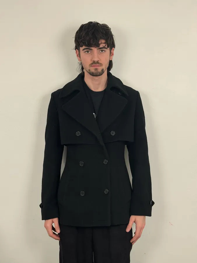 AW2011 Maison Margiela Black Wool Caban Jacket YdFSqje 1