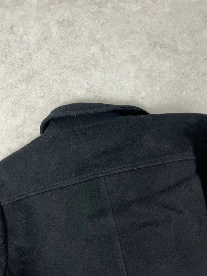 AW2011 Maison Margiela Black Wool Caban Jacket YdFSqje 5