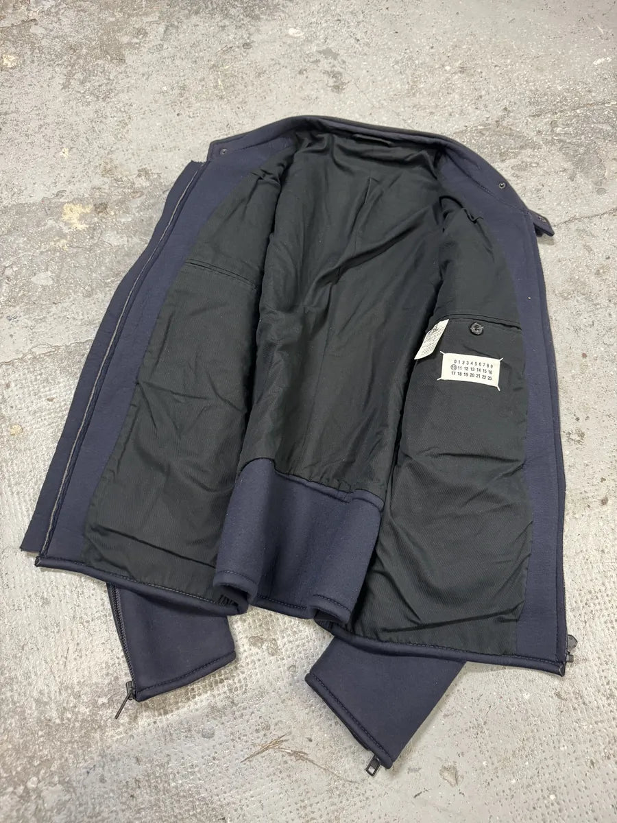 AW2011 Maison Margiela Navy Neoprene 5 Zips Jacket DEDMkUV 6