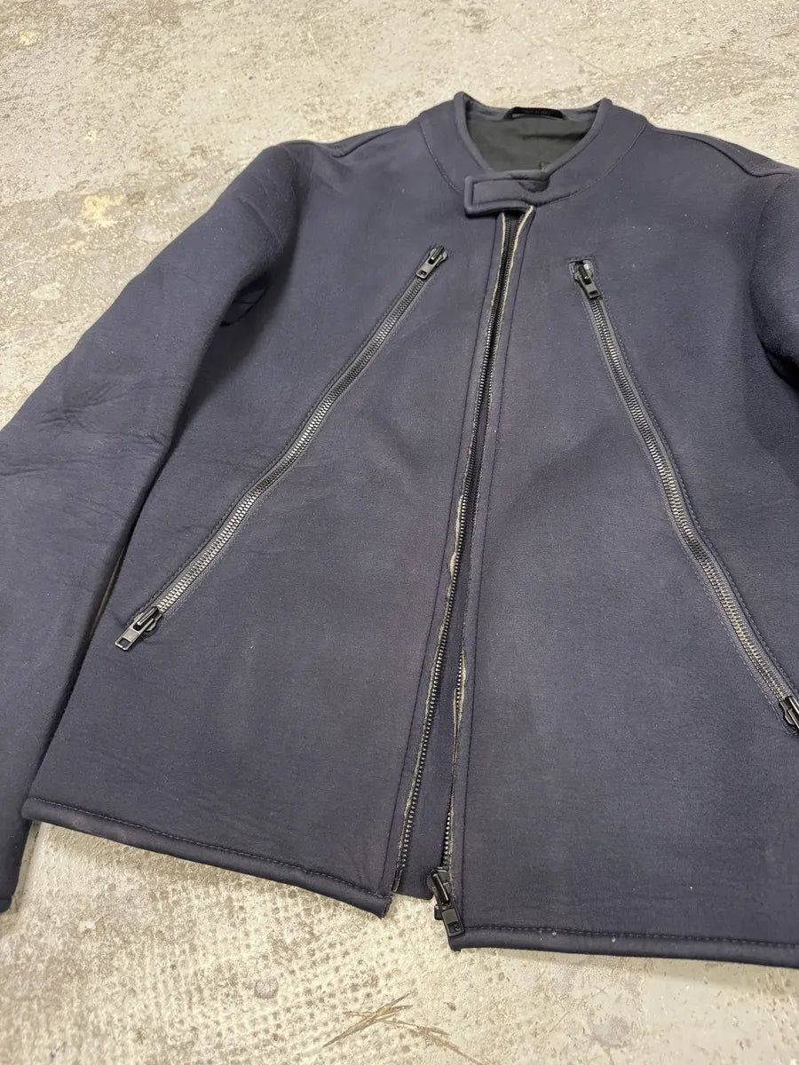 AW2011 Maison Margiela Navy Neoprene 5 Zips Jacket DEDMkUV 7