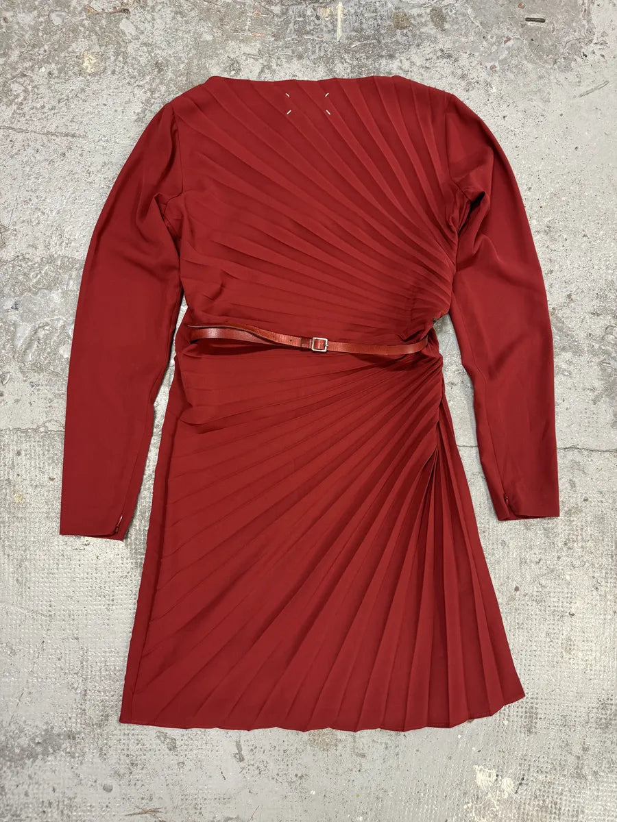 AW2011 Maison Margiela Red Plissed Signature Dress wRTnBDl 0
