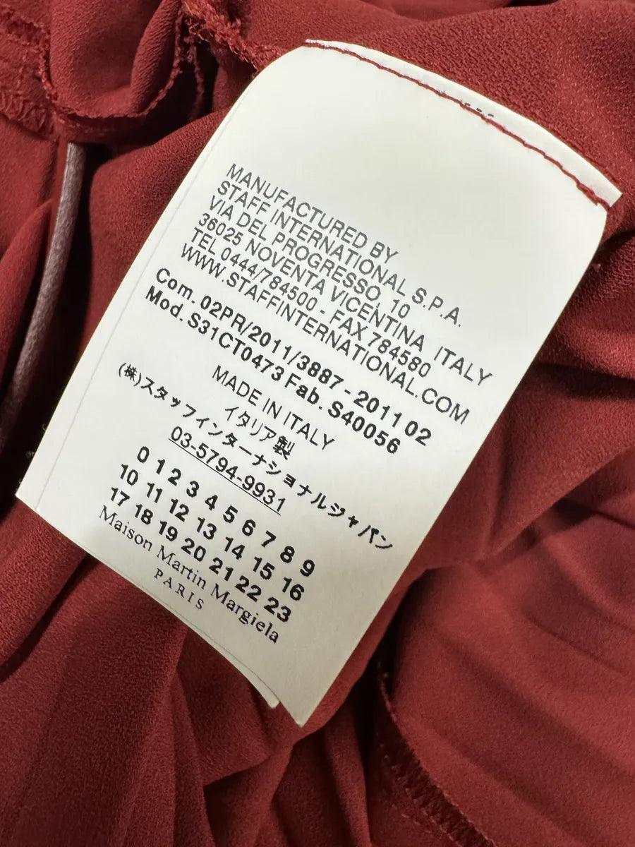 AW2011 Maison Margiela Red Plissed Signature Dress wRTnBDl 6