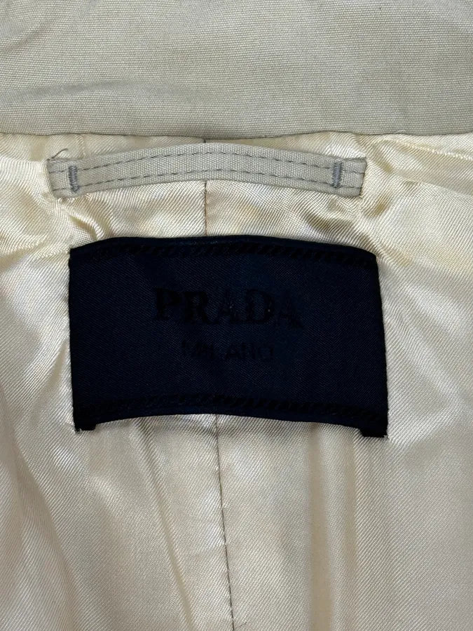 AW2011 Prada Beige Buttoned Classy Trench Coat lYQJCbf 9