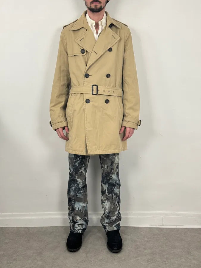 AW2011 Prada Beige Buttoned Classy Trench Coat lYQJCbf 0