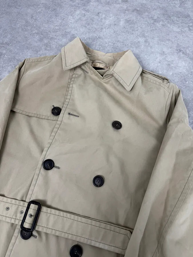 AW2011 Prada Beige Buttoned Classy Trench Coat lYQJCbf 5