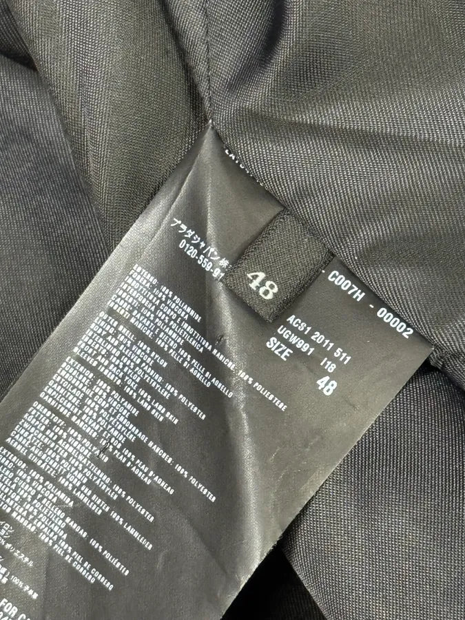 AW2011 Prada Black Biker Nylon & Leather Hybrid Bomber Jacket RJdzqAG 8