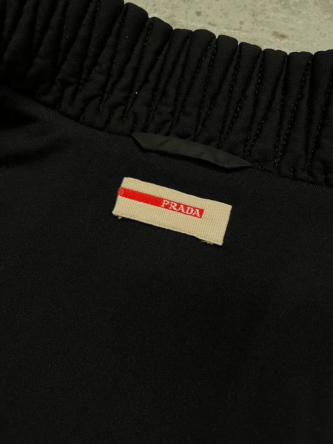AW2011 Prada Black Pleated Texture Zip-up Jacket paXgxlx 8