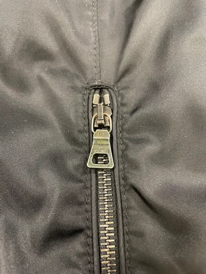 AW2011 Prada Hybrid Leather Black Nylon Jacket (L) 7