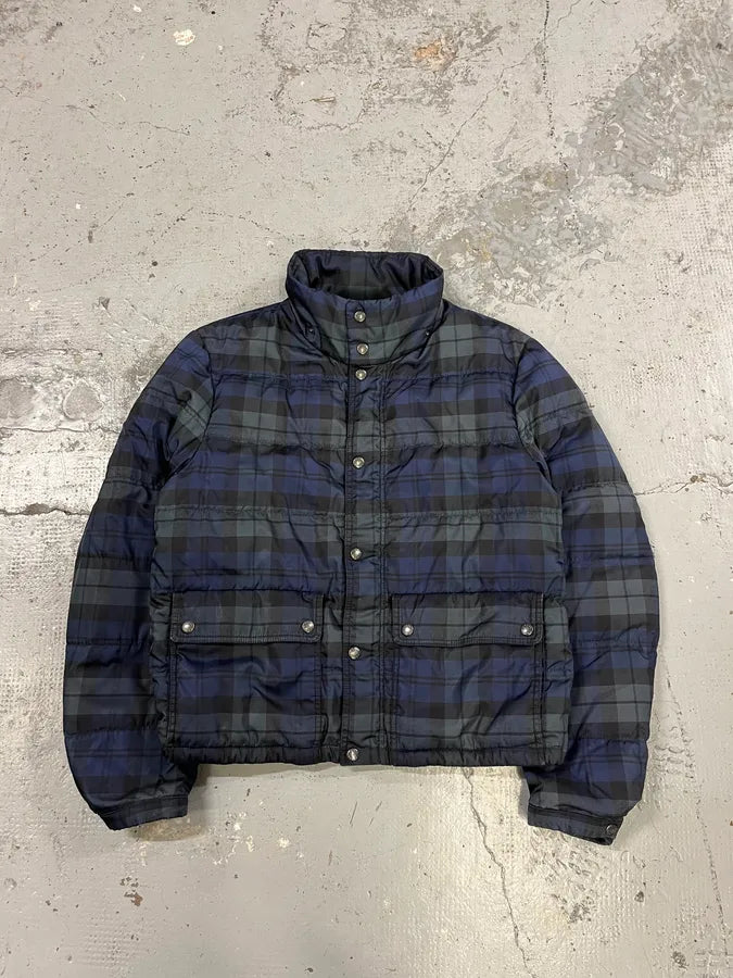 AW2011 Prada Linea Rossa Checkered Navy & Green Puffer Jacket JyJveAc 0
