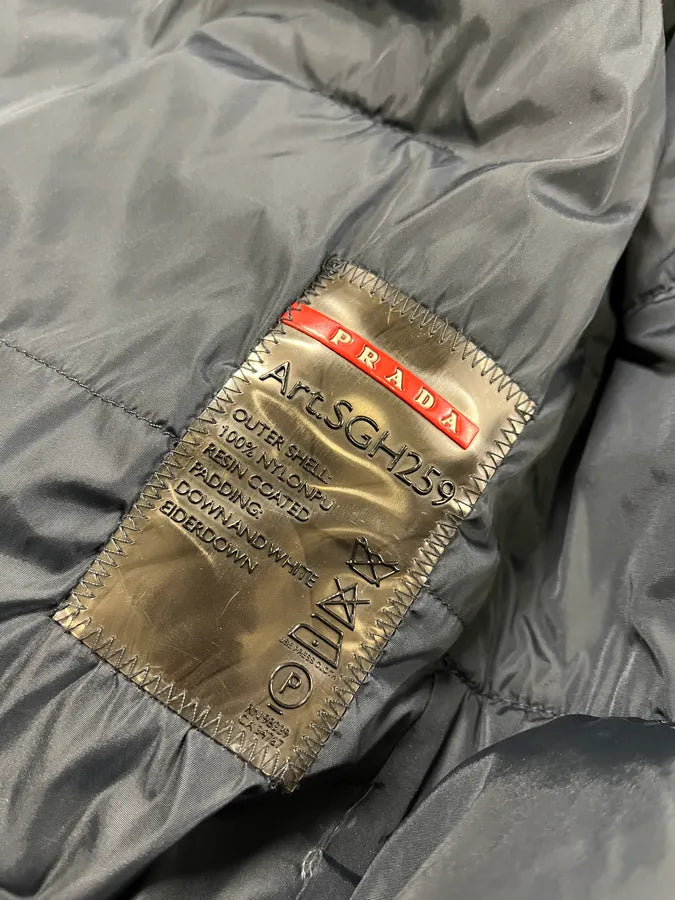 AW2011 Prada Linea Rossa Checkered Navy & Green Puffer Jacket JyJveAc 10