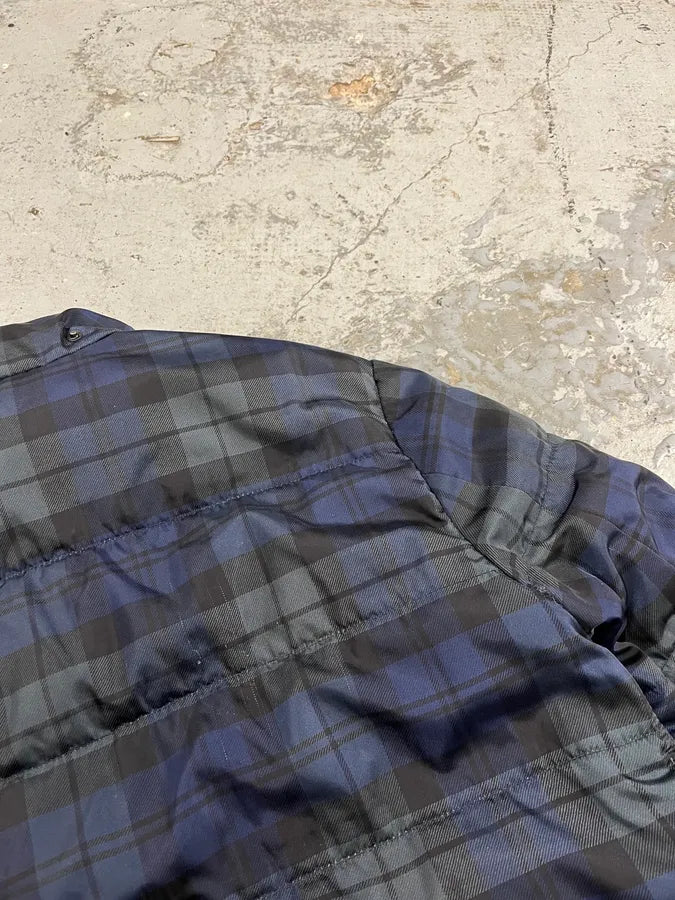 AW2011 Prada Linea Rossa Checkered Navy & Green Puffer Jacket JyJveAc 11