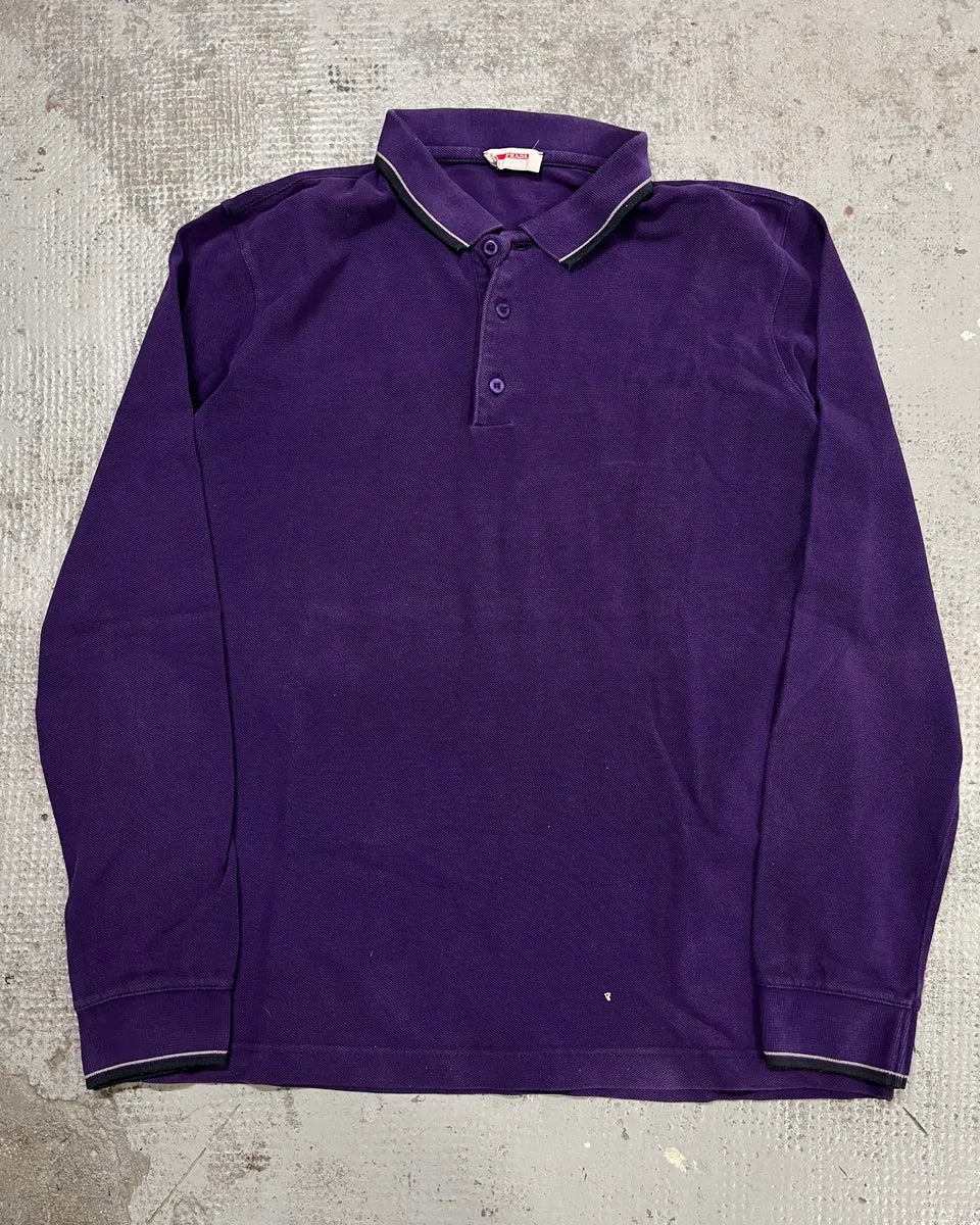 AW2011 Prada Linea Rossa Purple Longsleeve Polo UPsKJwc 0