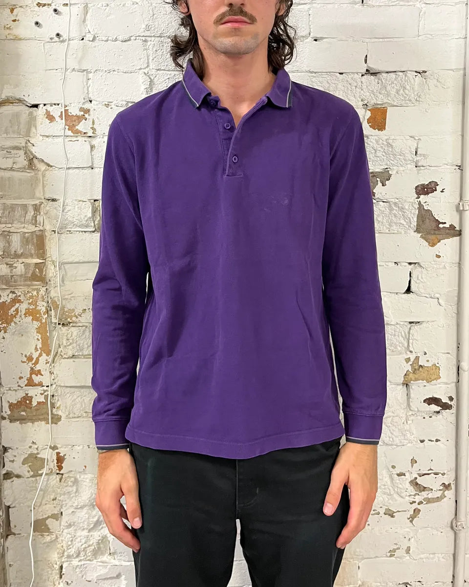 AW2011 Prada Linea Rossa Purple Longsleeve Polo UPsKJwc 1