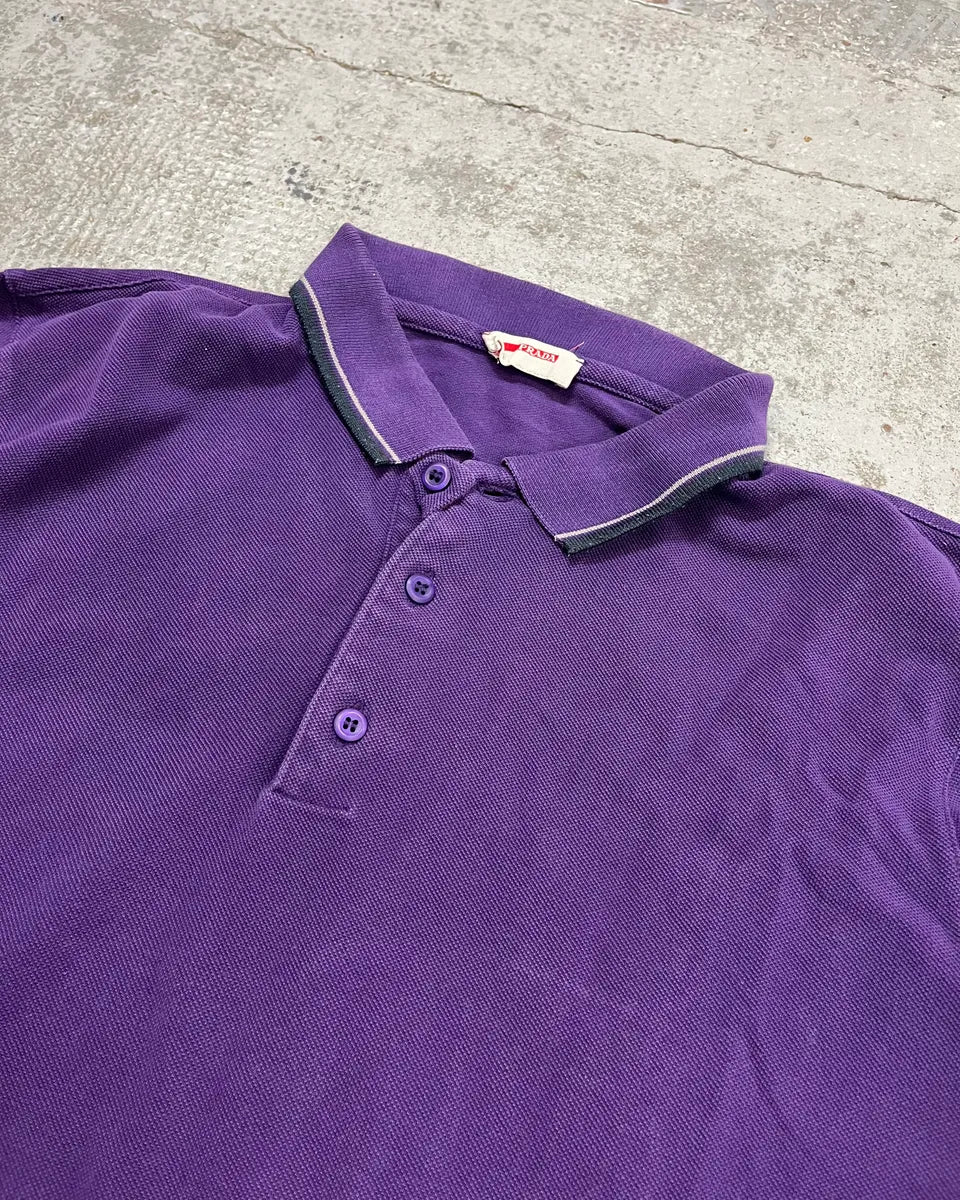 AW2011 Prada Linea Rossa Purple Longsleeve Polo UPsKJwc 4