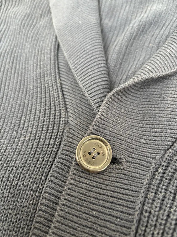 AW2011 Prada Navy Wool Cardigan Sweater VKACXOm 6