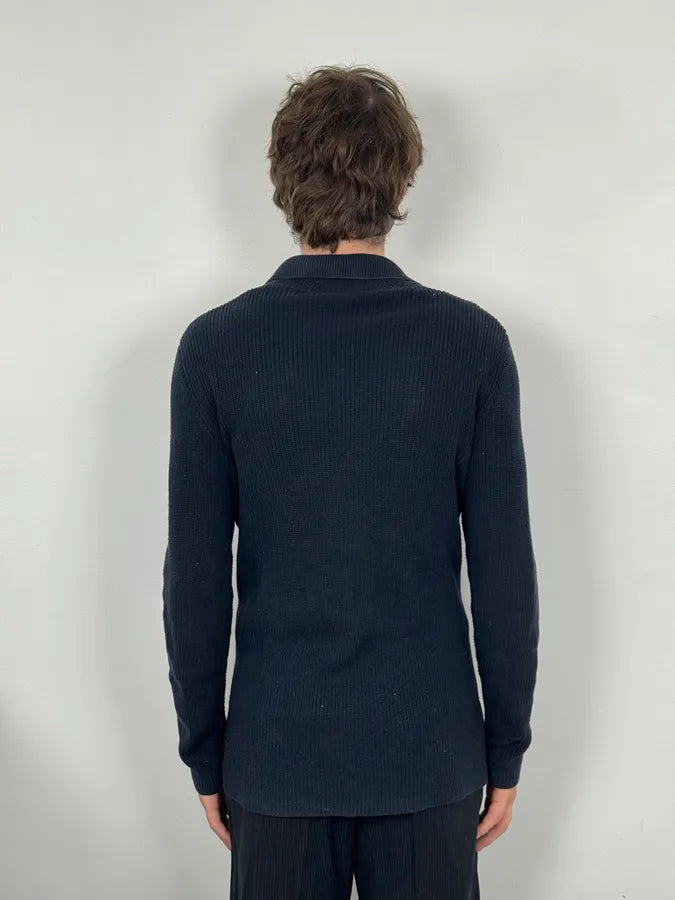 AW2011 Prada Navy Wool Cardigan Sweater VKACXOm 2
