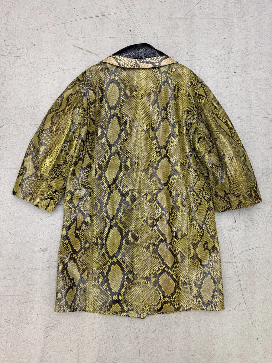 AW2011 Prada Python Leather Green Long Jacket xzmhgpf 6