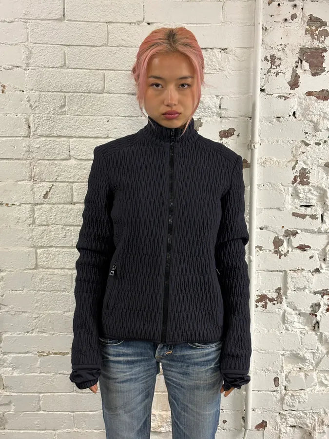 AW2011 Prada Quilted Dark Navy Jacket YzPzNDN 1