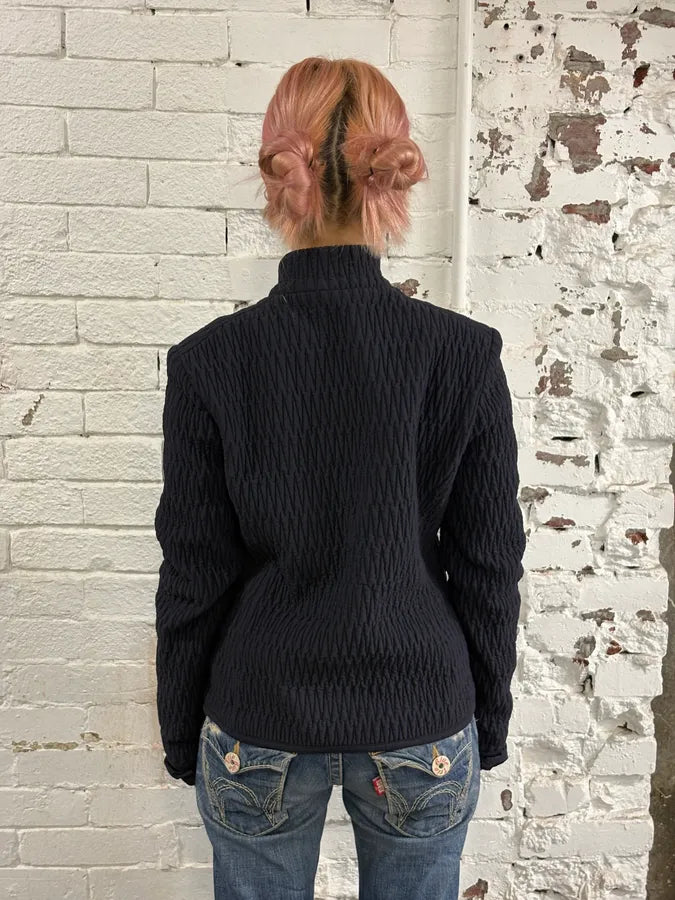 AW2011 Prada Quilted Dark Navy Jacket YzPzNDN 2