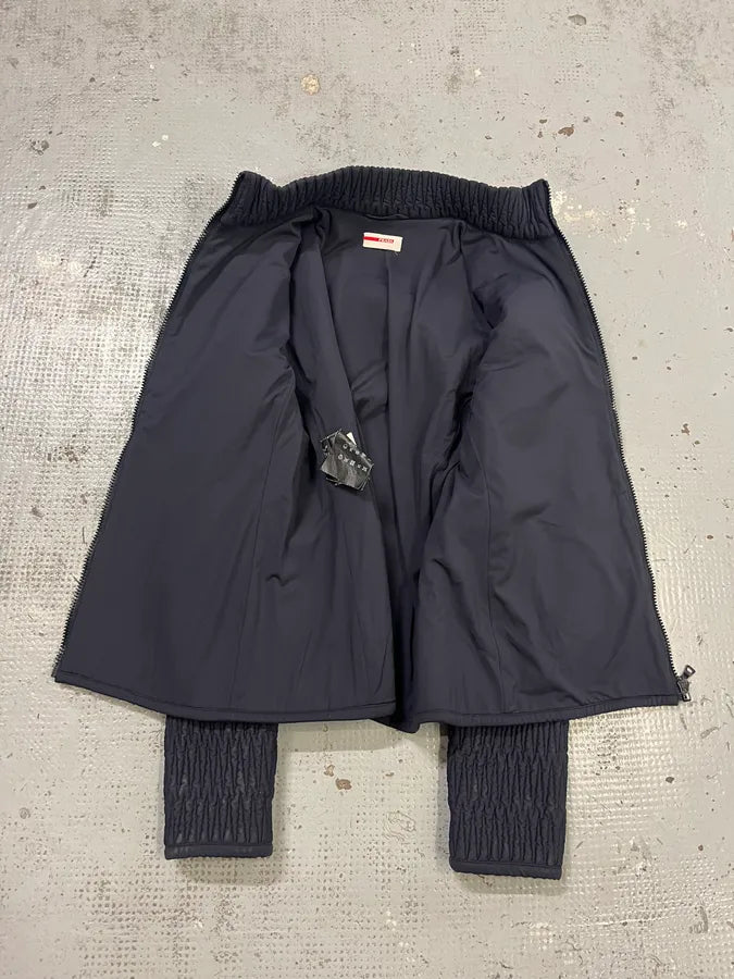 AW2011 Prada Quilted Dark Navy Jacket YzPzNDN 7