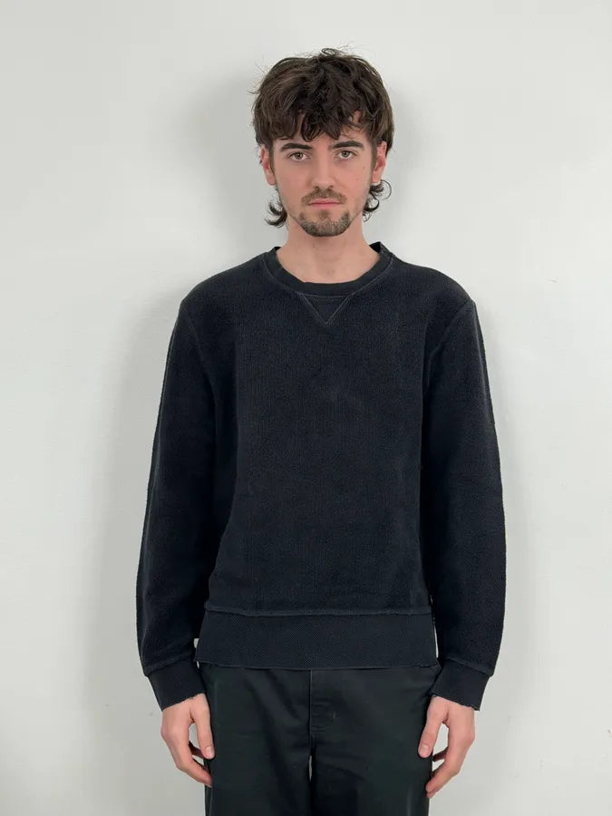 AW2012 Acne Studios Black Terry Crewneck Sweater gFflVtN 1