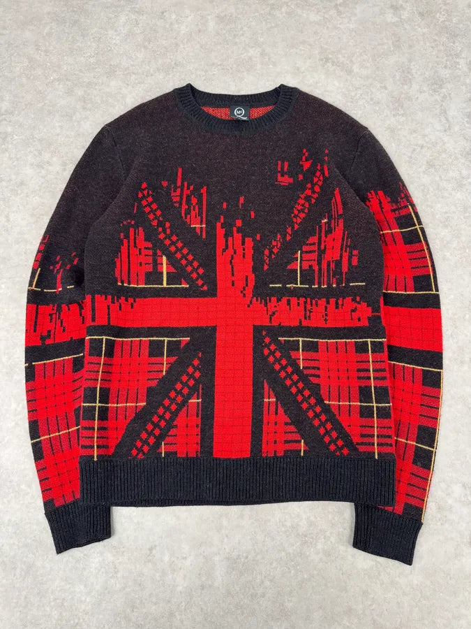 AW2012 Alexander Mcqueen Black & Red UK Flag Destructured Sweater OjEuxaz 0