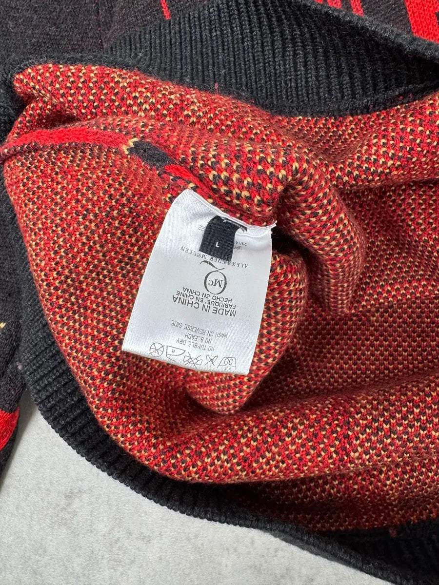 AW2012 Alexander Mcqueen Black & Red UK Flag Destructured Sweater OjEuxaz 5
