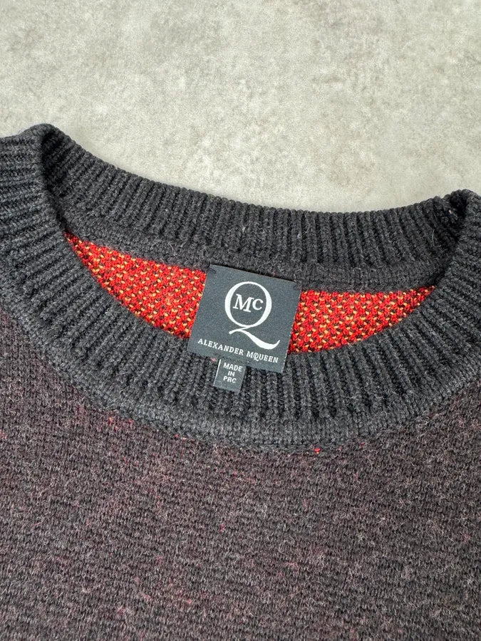AW2012 Alexander Mcqueen Black & Red UK Flag Destructured Sweater OjEuxaz 6