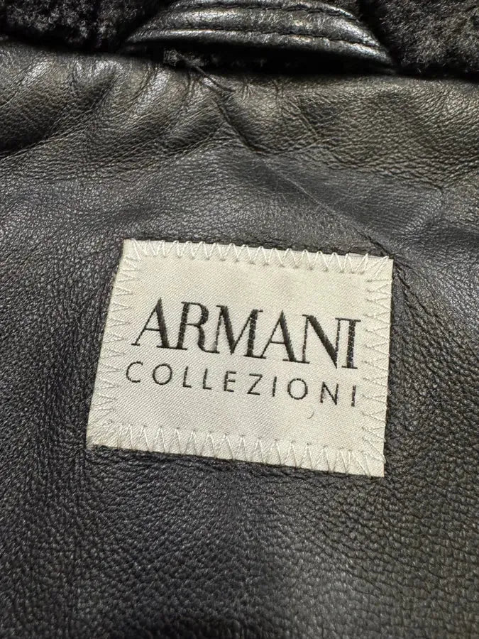 AW2012 Armani Asymmetrical Black Leather Jacket (M/L) ooHuGiM 7