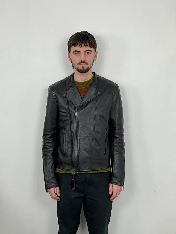 AW2012 Balenciaga Perfecto Pure Black Leather Jacket ASCNPcM 1