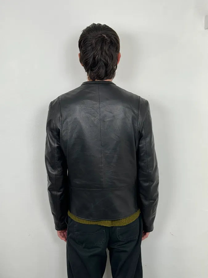 AW2012 Balenciaga Perfecto Pure Black Leather Jacket ASCNPcM 2