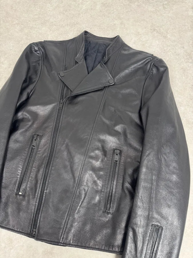 AW2012 Balenciaga Perfecto Pure Black Leather Jacket ASCNPcM 3