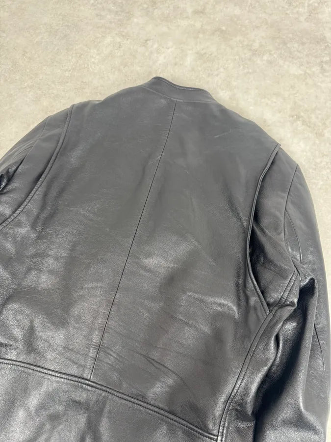 AW2012 Balenciaga Perfecto Pure Black Leather Jacket ASCNPcM 7