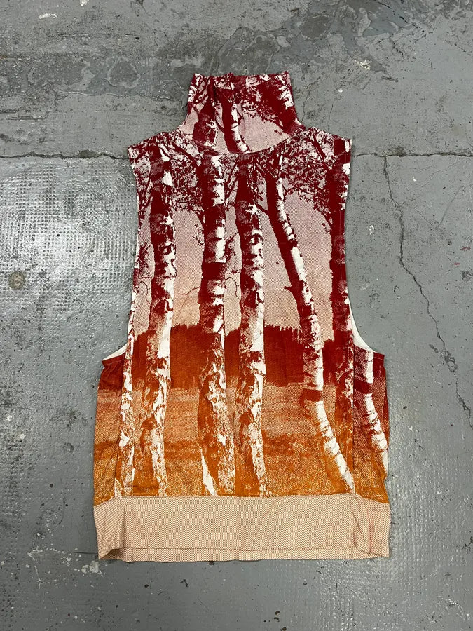 AW2012 Balenciaga Red Tree Sleeveless Turtleneck lOTDkCn 0