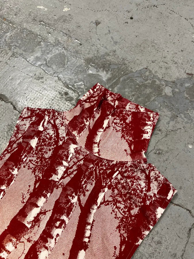 AW2012 Balenciaga Red Tree Sleeveless Turtleneck lOTDkCn 1