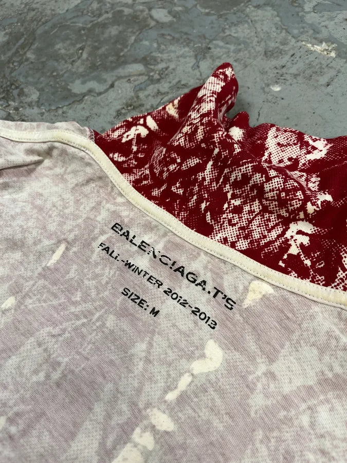 AW2012 Balenciaga Red Tree Sleeveless Turtleneck lOTDkCn 4