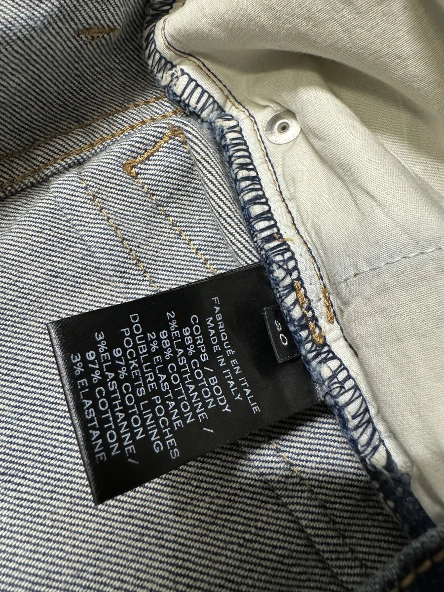AW2012 Balmain Avant-Garde Blue Slim Denim Jeans PwjgboD 8
