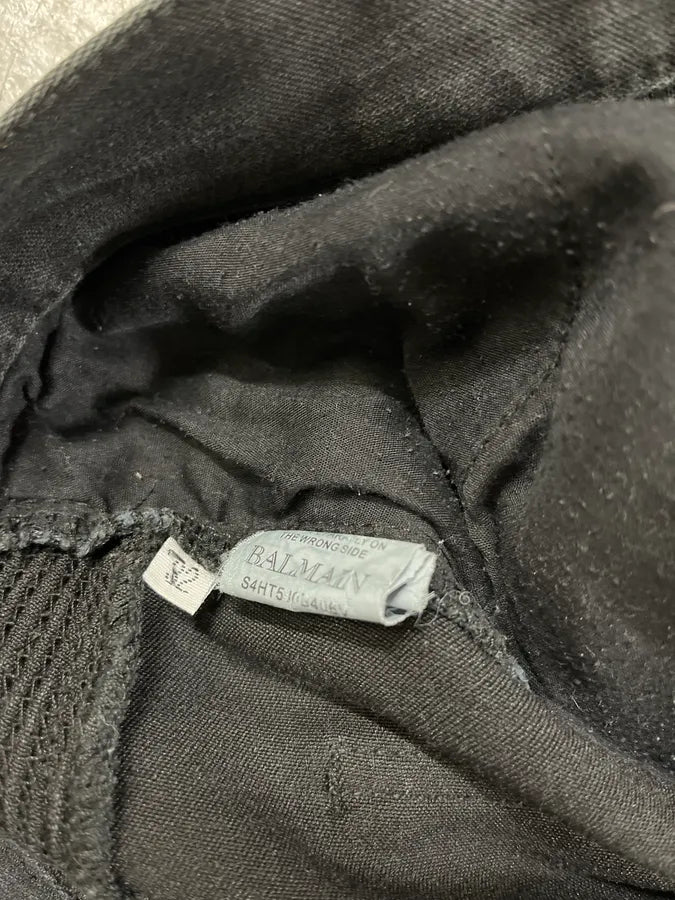 AW2012 Balmain Black Faded Denim Jeans (S/M) RuPfHKM 11