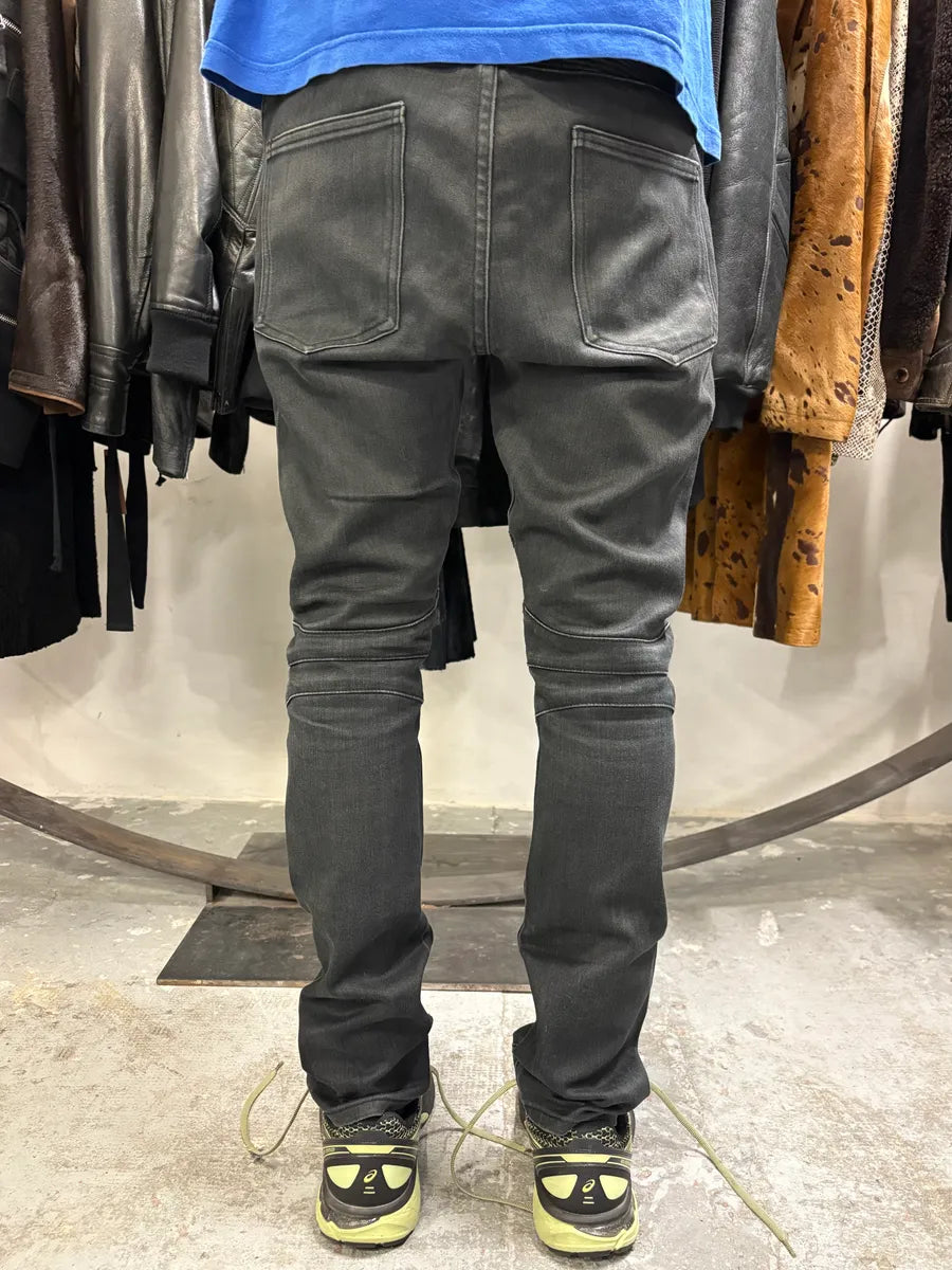 AW2012 Balmain Black Faded Denim Jeans (S/M) RuPfHKM 4