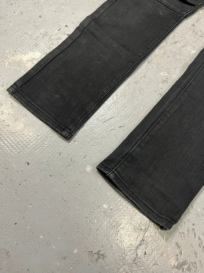 AW2012 Balmain Black Faded Denim Jeans (S/M) RuPfHKM 6
