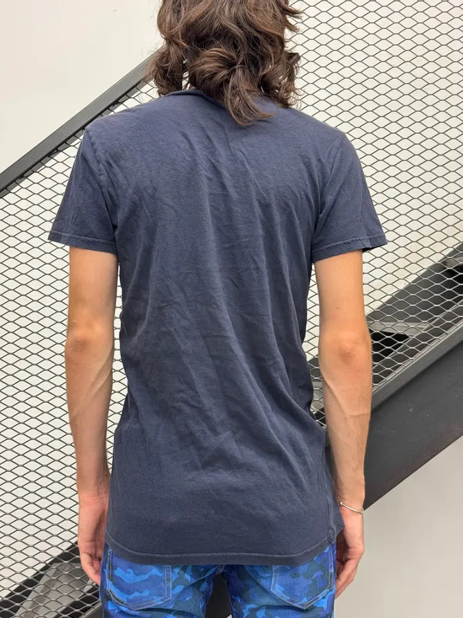 AW2012 Balmain Navy Fading Shield T shirt  PiSoPZr 2